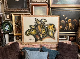 Large  Original Abstract Hargreaves Ntukwana Pastel