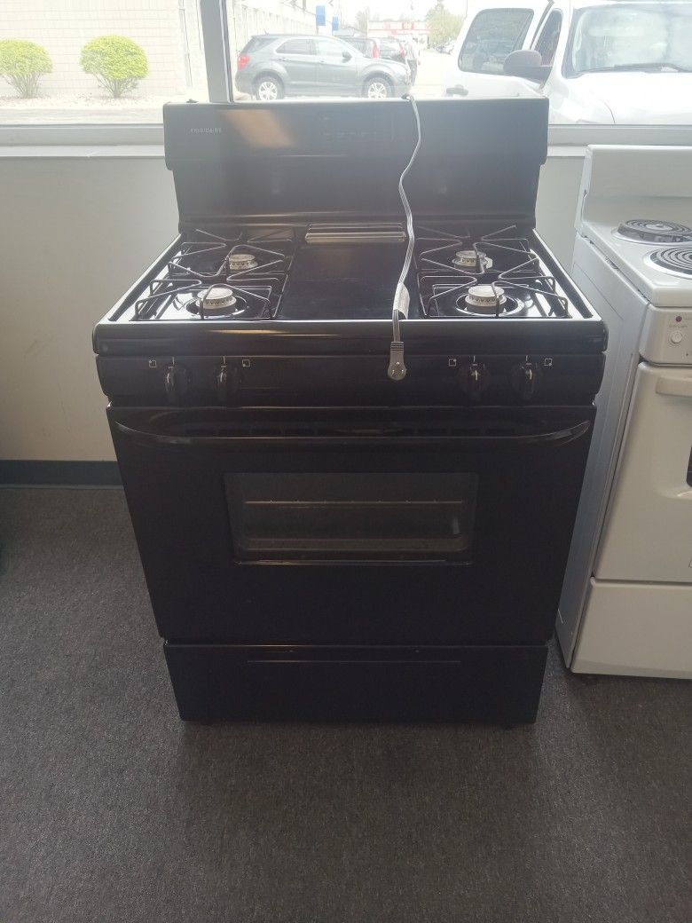 Black natural gas stove with warranty 