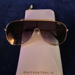 Quay Gold Frame Sunglasses