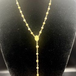 14k Tri Tone Gold Beads Rosary 
