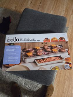 Bella 12x22in griddle with warmer