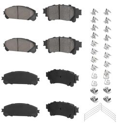Front Rear Ceramic Disc Brake Pads Set For Toyota Highlander(Exc Hybrid) 2014-2019, For Lexus RX350 RX450h 2010-2015, For Toyota Sienna 2011-2020 