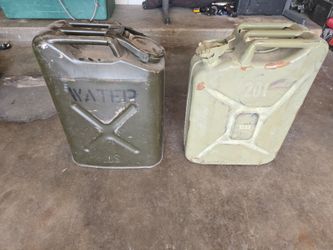 Military Jerry Cans. Fuel and water