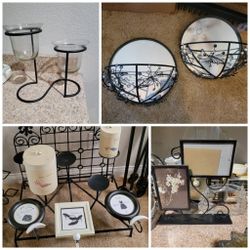 Black White Metal Decorations 5 Each Mirror 20 Each