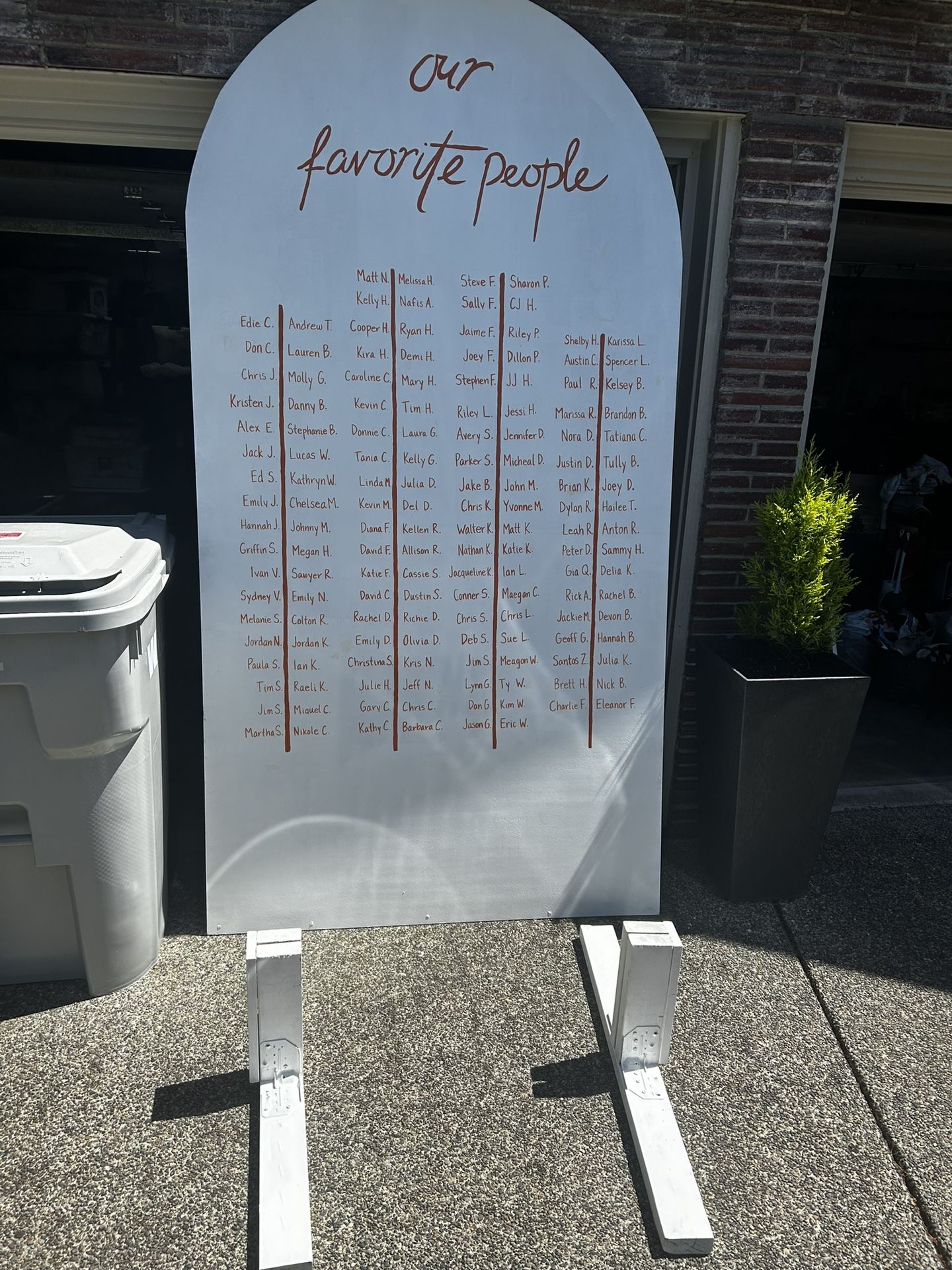 Wedding Seating Chart Sign