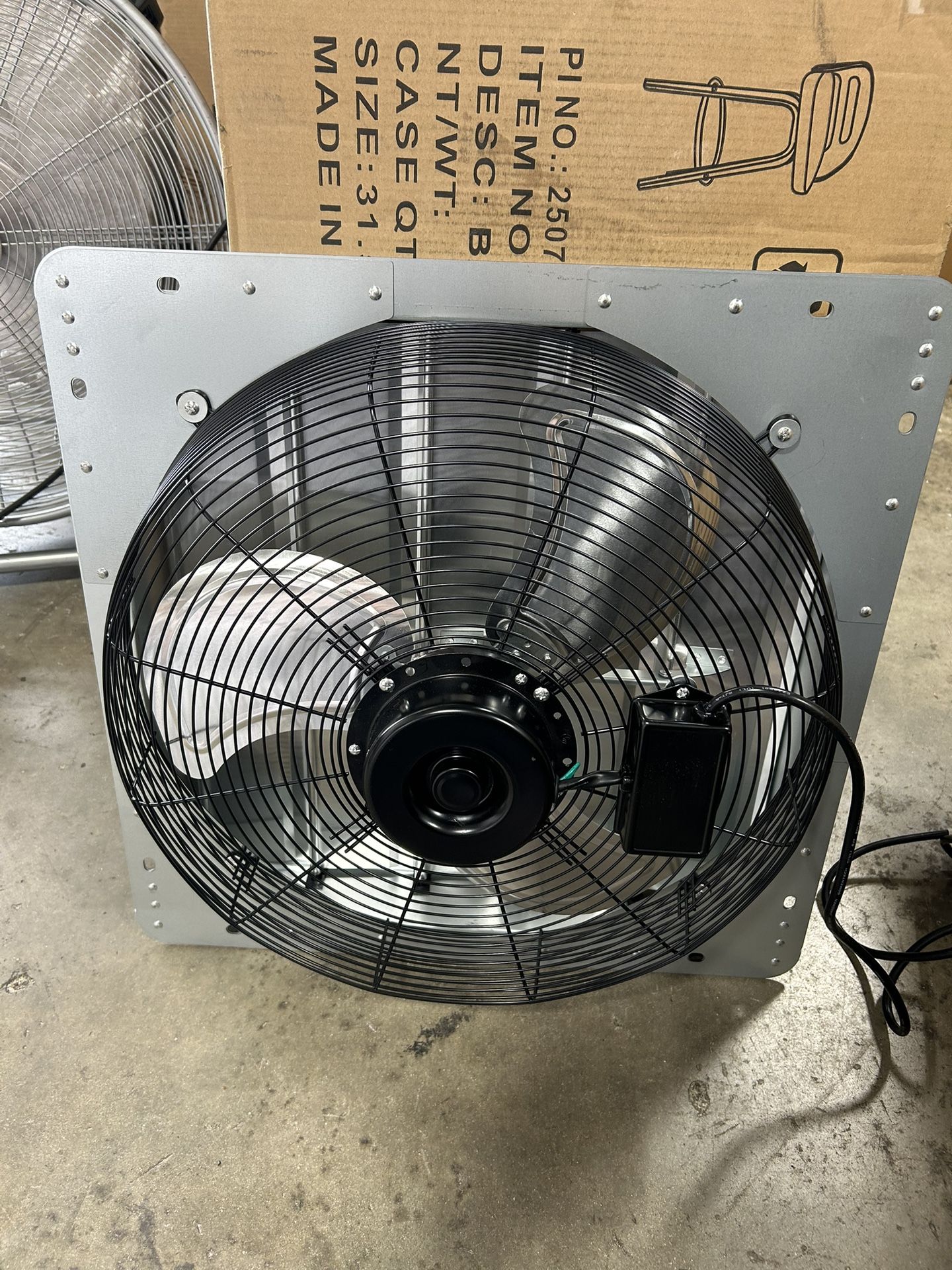 20 inch Shutter Exhaust Fan, Wall Mounted Attic Vent Fan
