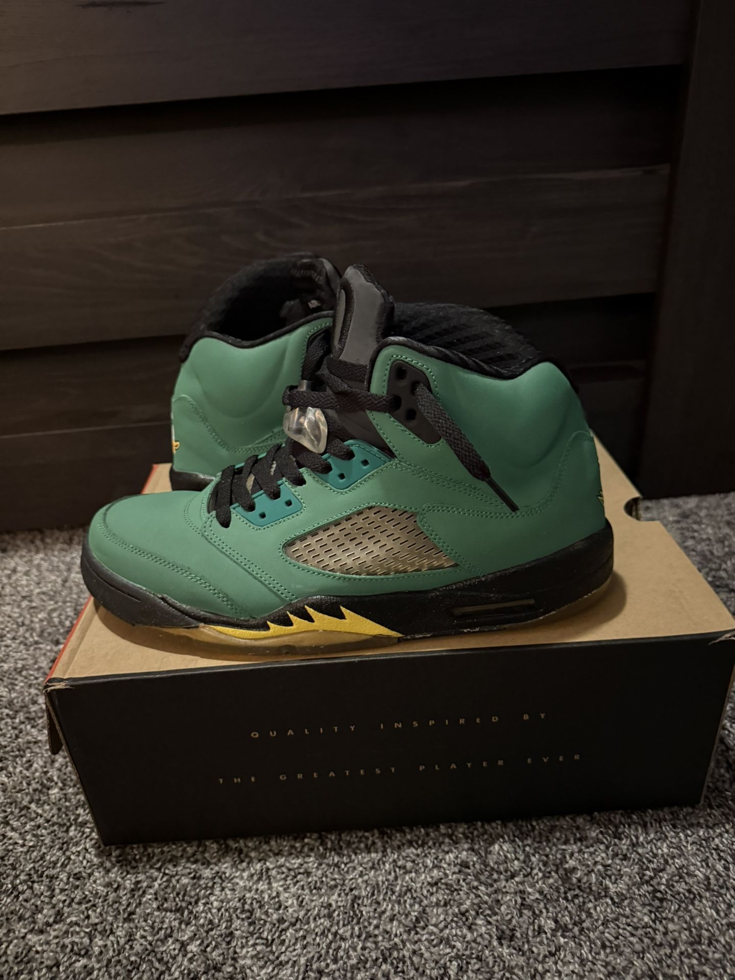 Oregon Duck Jordan 5’s