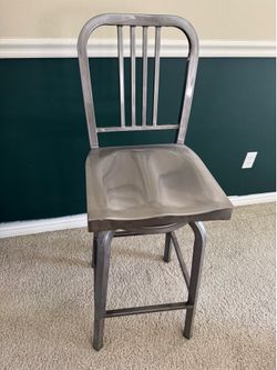 Swivel Shop Chair - Coated Heavy Duty Stainless Steel