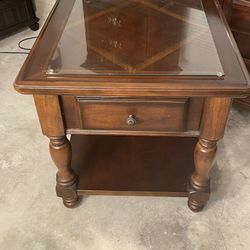 Glass End Table 