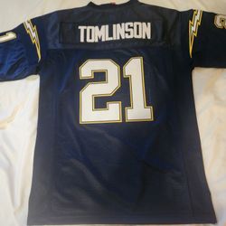 Chargers Tomlinson  blue Stitched Jersey 