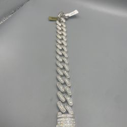 925 Silver Moissanite Men’s Bracelet