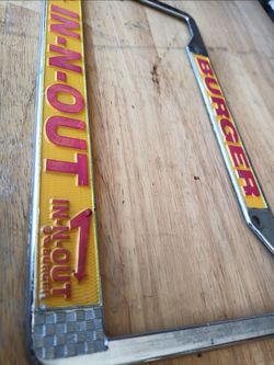 In-n-Out steel license plate
