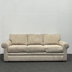 LAZBOY/LAZYBOY beige corduroy couch 3 seater - delivery and setup