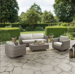 Outdoor Wicker Patio Conversation Set
