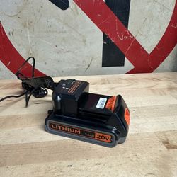 Black And Decker 20 V Battery And Charger
