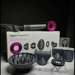 Dyson Supersonic Professional Hair Dryer Diffuser Ionic Pink Gray