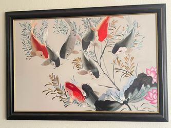 Custom hand embroidery art frame.