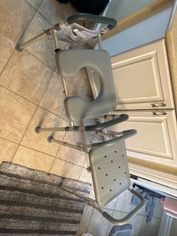 Shower chair toilet riser