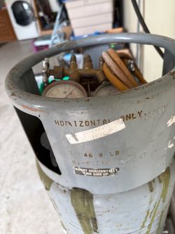 Propane bottle 1/2 half full