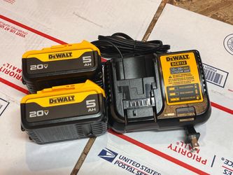 New DeWalt 20V 5Ah Batteries with DCB112 Charger