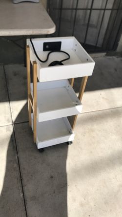 Corner Stand With Outlet and  Wheels