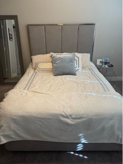 Queen Bed Frame and Mattress