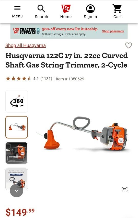 Husqvarna 122C Weed Wacker String Trimmer