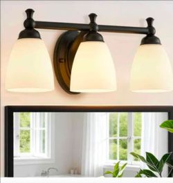 Vanity Lights for Bathroom, 3-Light Modern Vanity Light Over Mirror Black Bathroom Light Fixture Bedroom Wall Sconces Lighting for Living Room Cabinet