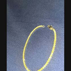 $60 Tennis Bracelet 18k Gold Plated 