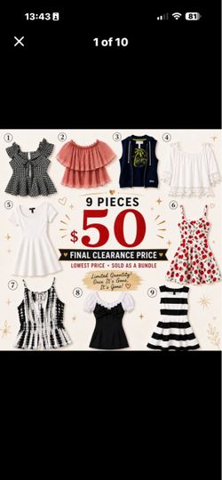 9-Piece Women's Clothing Bundle