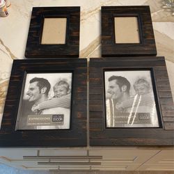 4 Dark Wood Frames