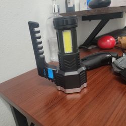 LED FLASHLIGHT...NO BATTERIES NEEDED HAS A CHARGER