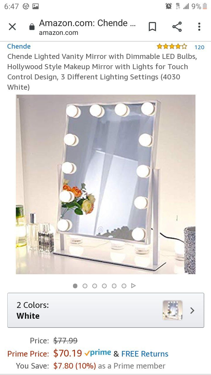 Vanity mirror / makeup mirror