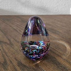 1993 Brian Maytum Studio Sarah Rudin 625CC Egg Art Glass Paperweight