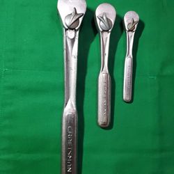Vintage Craftsman Flying V - 1/2”-3/8"-1/4" Drive set =V= Series Ratchet Wrench Oil Port 🔹️️vintage collector USA 3piese🔹️