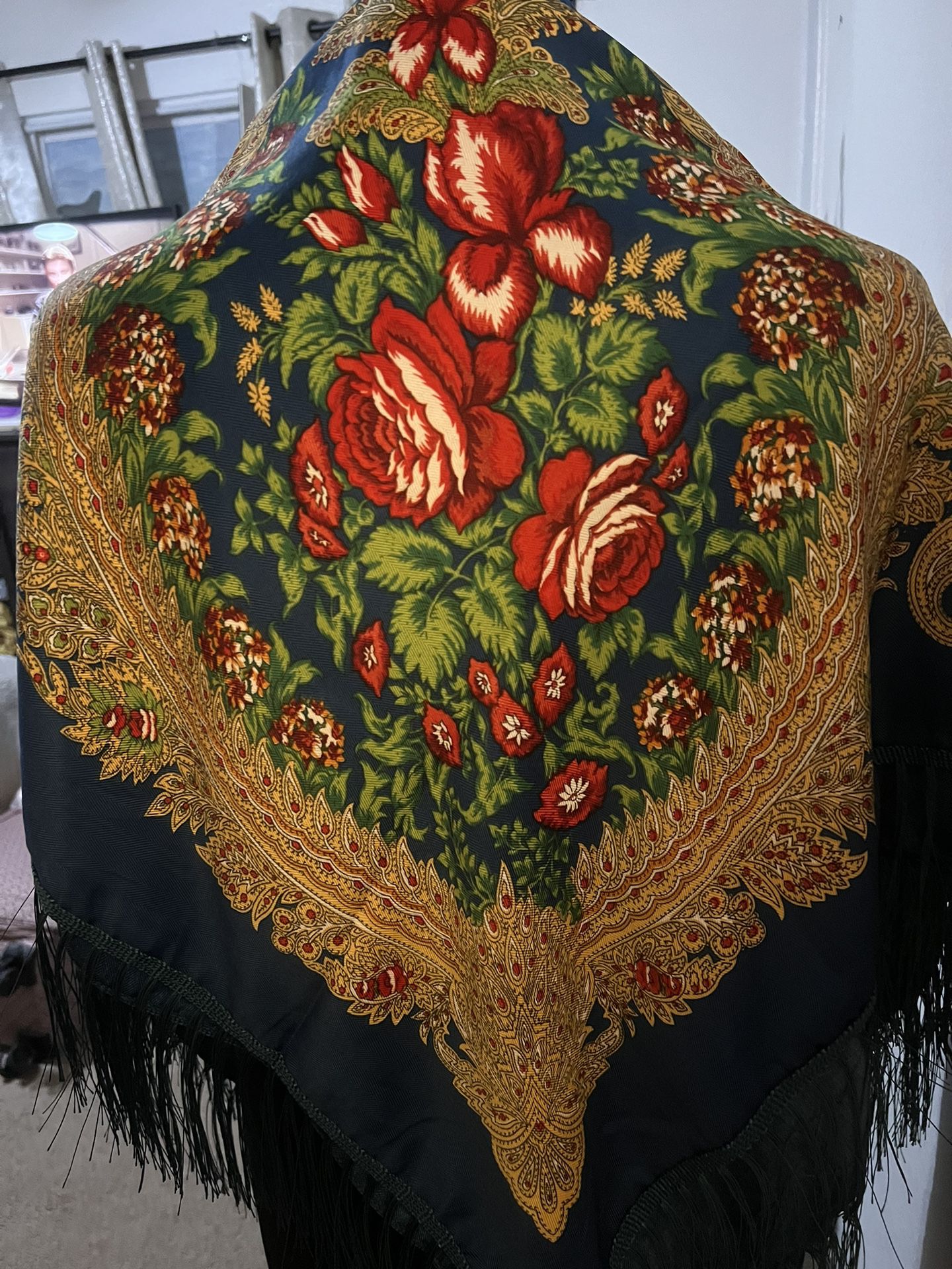Russian square shawl scarf.