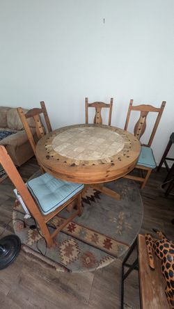 Real Wood Table and 4 Chairs.
