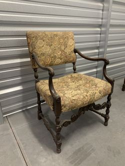 Antique Spanish Tapestry Chair