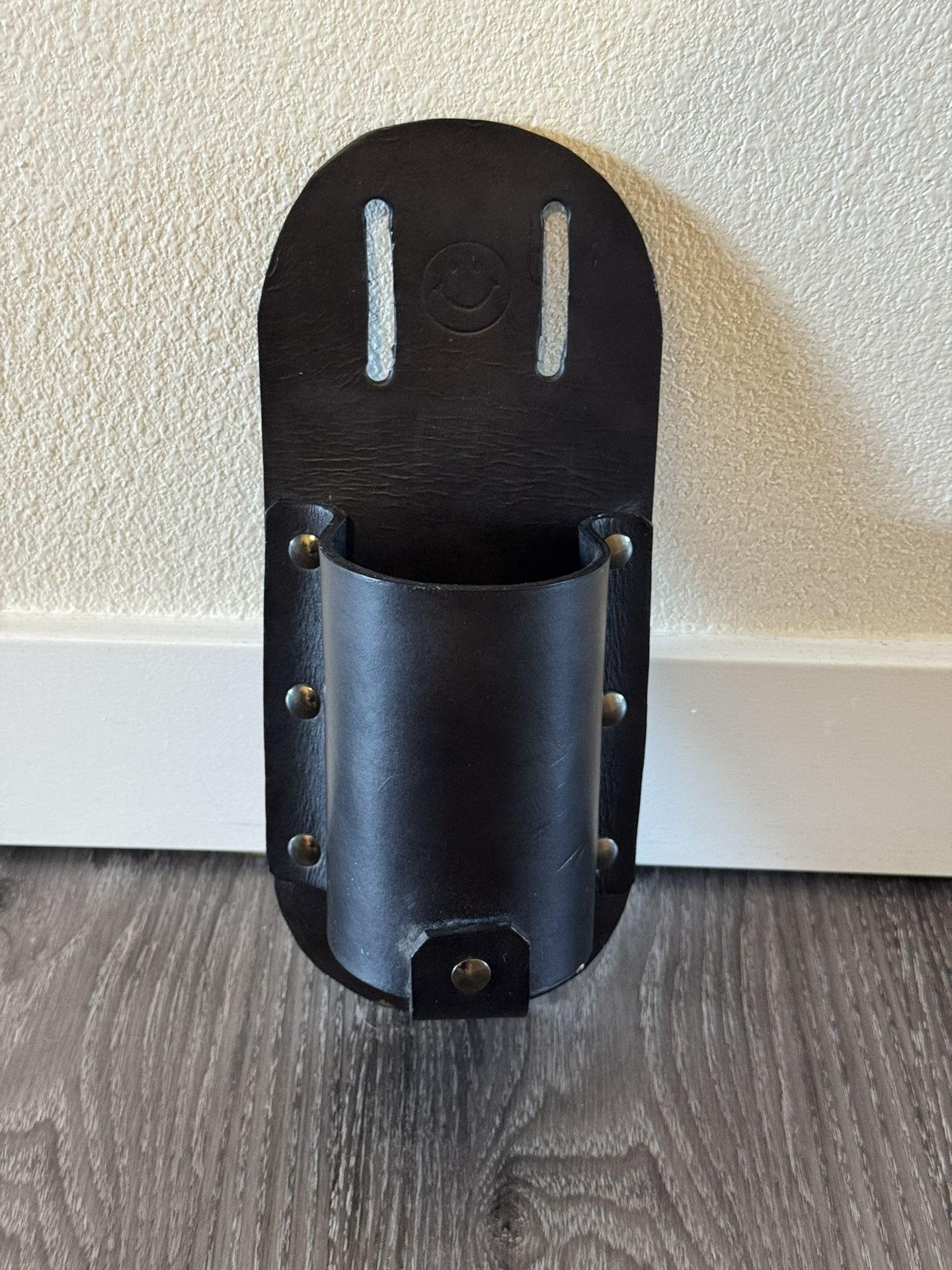 Custom leather “drink” belt holster