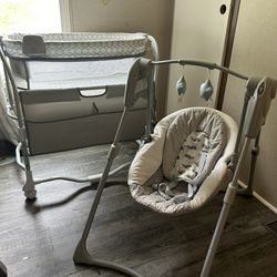 Baby Crib And Swing 