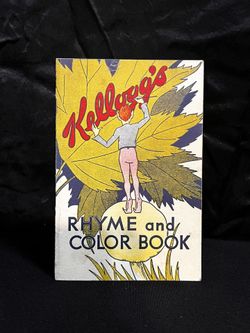 1932 Kellogg’s Rhyme And Color Booklet Vintage 12 Pages