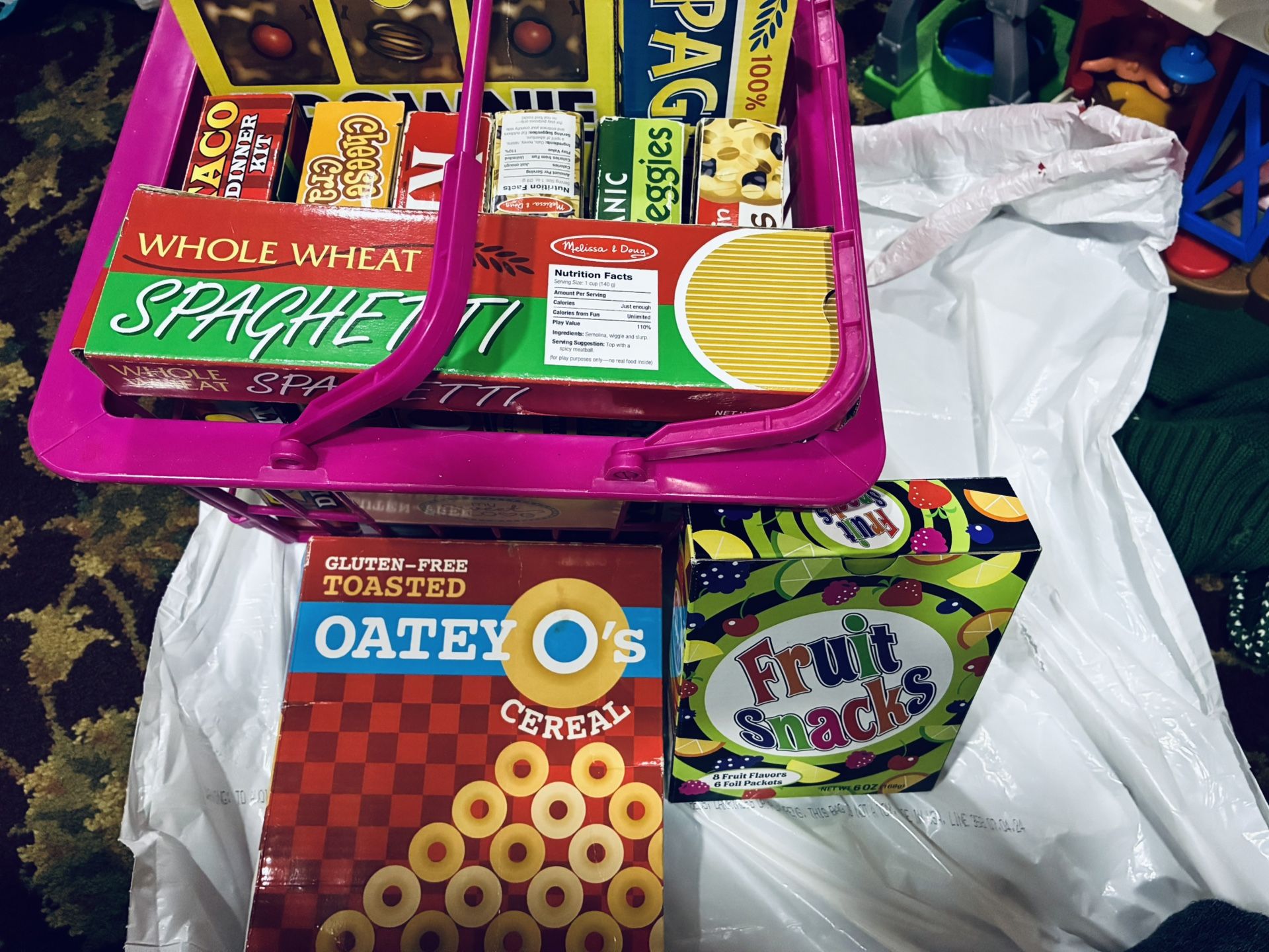 Shopping Basket And Play Food 