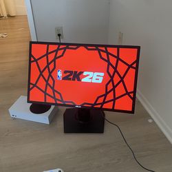 Xbox Series S with 1 TB storage and Asus Gaming Monitor