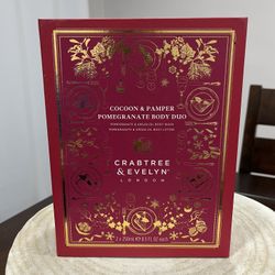 NEW CRABTREE & EVELYN Cocoon & Pamper Pomegranate & Argan Oil Body Duo Wash Lotion