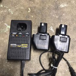 Craftsman battery charger and two batteries