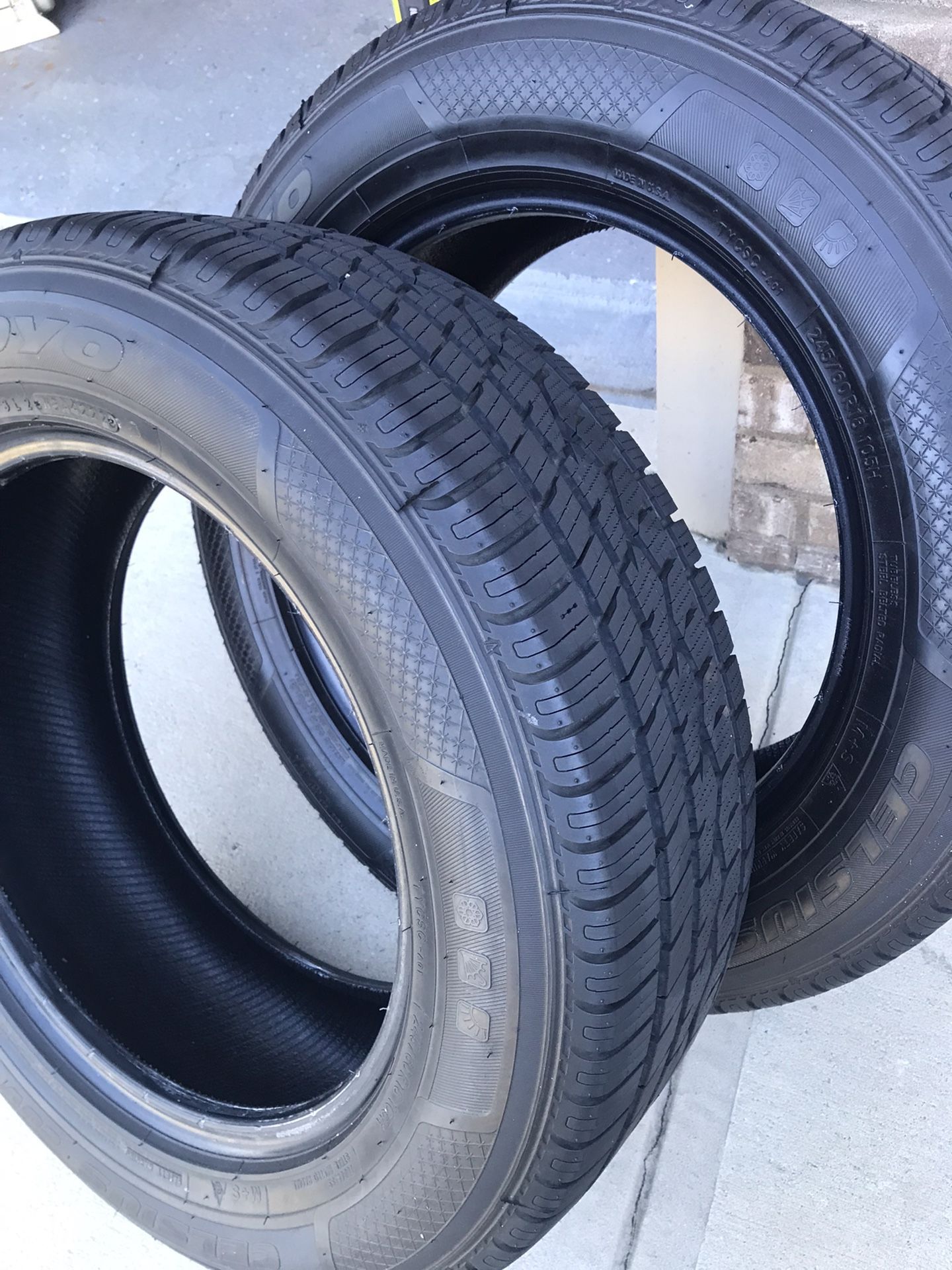 2 -18” Tires 245/60/18 Toyo Celsius CUV All Weather