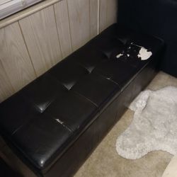 Large Black Ottoman With Storage