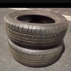 2 —- 225/60r17 Tires Good 80% Treads !!!!!