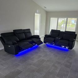 Brand New Power Reclining Sofa And Loveseat / Sofa y Loveseat Reclinables Eléctricos Nuevos A Estrenar....Fast 🚚