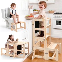 Cravenook Toddler Kitchen Step Stool - 4-In-1 Learning Tower